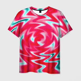Мужская футболка 3D с принтом Разводы красок в Кировске, 100% полиэфир | прямой крой, круглый вырез горловины, длина до линии бедер | абстракции | разводы | цветные