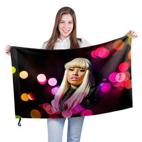 Флаг 3D с принтом Ники Минаж в Кировске, 100% полиэстер | плотность ткани — 95 г/м2, размер — 67 х 109 см. Принт наносится с одной стороны | onika tanya maraj | автор исполнитель | актриса | американская | ники минаж | певица | рэпер | эпотаж