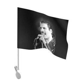 Флаг для автомобиля с принтом Фредди Меркьюри в Кировске, 100% полиэстер | Размер: 30*21 см | freddie mercury | queen. | автор песен | британский | вокалист | певец | рок группа | фредди меркьюри