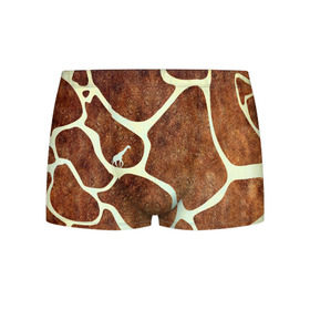 Мужские трусы 3D с принтом Жирафик в Кировске, 50% хлопок, 50% полиэстер | классическая посадка, на поясе мягкая тканевая резинка | жираф | жирафик | текстуры