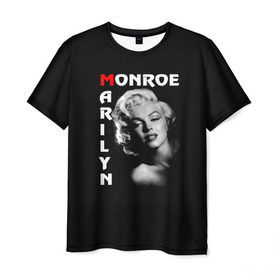Мужская футболка 3D с принтом Мерилин Монро в Кировске, 100% полиэфир | прямой крой, круглый вырез горловины, длина до линии бедер | marilyn monroe | кинозвезда | мерилин монро