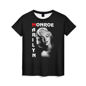 Женская футболка 3D с принтом Мерилин Монро в Кировске, 100% полиэфир ( синтетическое хлопкоподобное полотно) | прямой крой, круглый вырез горловины, длина до линии бедер | marilyn monroe | кинозвезда | мерилин монро