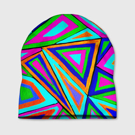 Шапка 3D с принтом Треугольник в Кировске, 100% полиэстер | универсальный размер, печать по всей поверхности изделия | 