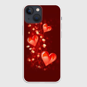 Чехол для iPhone 13 mini с принтом Сердца в Кировске,  |  | love is | девушкам | любовь | сердца