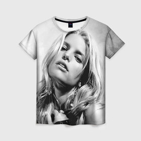 Женская футболка 3D с принтом Джессика Симпсон в Кировске, 100% полиэфир ( синтетическое хлопкоподобное полотно) | прямой крой, круглый вырез горловины, длина до линии бедер | jessica ann simpson | актриса | американская певица | джессика энн симпсон | телеведущая и дизайнер