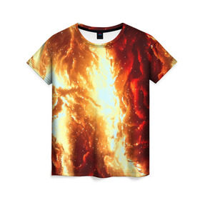 Женская футболка 3D с принтом Nebula в Кировске, 100% полиэфир ( синтетическое хлопкоподобное полотно) | прямой крой, круглый вырез горловины, длина до линии бедер | вселенная | галатика | звезды