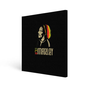 Холст квадратный с принтом Bob Marley в Кировске, 100% ПВХ |  | bob marley | боб марли | музыка | регги | ямайка