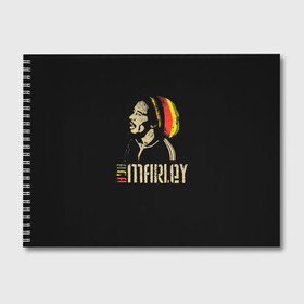 Альбом для рисования с принтом Bob Marley в Кировске, 100% бумага
 | матовая бумага, плотность 200 мг. | bob marley | боб марли | музыка | регги | ямайка