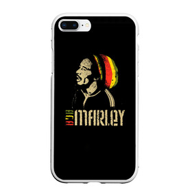 Чехол для iPhone 7Plus/8 Plus матовый с принтом Bob Marley в Кировске, Силикон | Область печати: задняя сторона чехла, без боковых панелей | Тематика изображения на принте: bob marley | боб марли | музыка | регги | ямайка