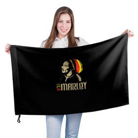 Флаг 3D с принтом Bob Marley в Кировске, 100% полиэстер | плотность ткани — 95 г/м2, размер — 67 х 109 см. Принт наносится с одной стороны | bob marley | боб марли | музыка | регги | ямайка