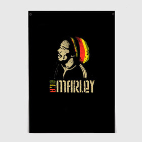 Постер с принтом Bob Marley в Кировске, 100% бумага
 | бумага, плотность 150 мг. Матовая, но за счет высокого коэффициента гладкости имеет небольшой блеск и дает на свету блики, но в отличии от глянцевой бумаги не покрыта лаком | bob marley | боб марли | музыка | регги | ямайка