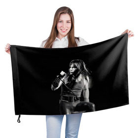 Флаг 3D с принтом Sing в Кировске, 100% полиэстер | плотность ткани — 95 г/м2, размер — 67 х 109 см. Принт наносится с одной стороны | iron maiden | rock | рок | череп