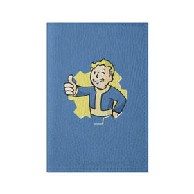 Обложка для паспорта матовая кожа с принтом Fallout в Кировске, натуральная матовая кожа | размер 19,3 х 13,7 см; прозрачные пластиковые крепления | Тематика изображения на принте: fallout | фалаут