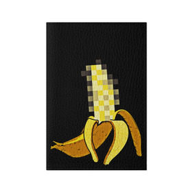 Обложка для паспорта матовая кожа с принтом Банан 18+ в Кировске, натуральная матовая кожа | размер 19,3 х 13,7 см; прозрачные пластиковые крепления | банан | большой банан | ххх