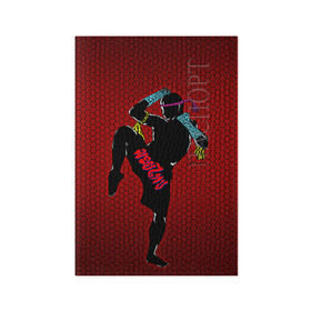 Обложка для паспорта матовая кожа с принтом Muay thai 1 в Кировске, натуральная матовая кожа | размер 19,3 х 13,7 см; прозрачные пластиковые крепления | Тематика изображения на принте: muay thai