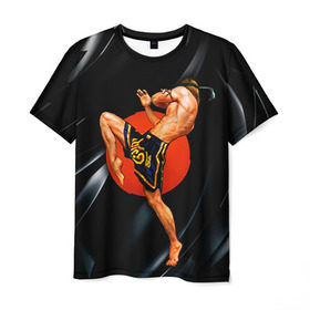 Мужская футболка 3D с принтом Muay thai 4 в Кировске, 100% полиэфир | прямой крой, круглый вырез горловины, длина до линии бедер | muay thai