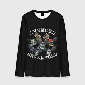 Мужской лонгслив 3D с принтом Avenged Sevenfold в Кировске, 100% полиэстер | длинные рукава, круглый вырез горловины, полуприлегающий силуэт | avenged sevenfold