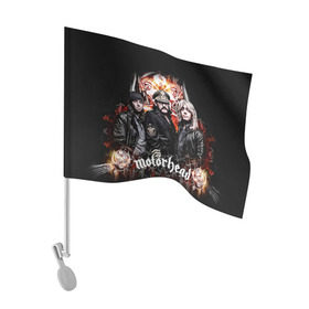 Флаг для автомобиля с принтом Motorhead в Кировске, 100% полиэстер | Размер: 30*21 см | motorhead