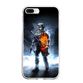 Чехол для iPhone 7Plus/8 Plus матовый с принтом Battlefield в Кировске, Силикон | Область печати: задняя сторона чехла, без боковых панелей | Тематика изображения на принте: 3 | battlefield | батла | игра