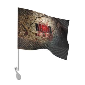 Флаг для автомобиля с принтом MMA в Кировске, 100% полиэстер | Размер: 30*21 см | judo | mma | ufc | борьба | единоборства