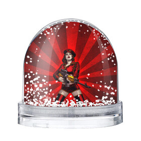 Водяной шар с принтом Red alert в Кировске, Пластик | Изображение внутри шара печатается на глянцевой фотобумаге с двух сторон | девушка | оружие | снайпер | ссср