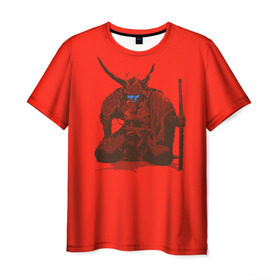Мужская футболка 3D с принтом Ронин в Кировске, 100% полиэфир | прямой крой, круглый вырез горловины, длина до линии бедер | ронин | самурай | япония