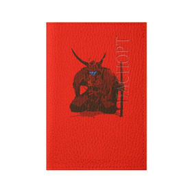Обложка для паспорта матовая кожа с принтом Ронин в Кировске, натуральная матовая кожа | размер 19,3 х 13,7 см; прозрачные пластиковые крепления | Тематика изображения на принте: ронин | самурай | япония
