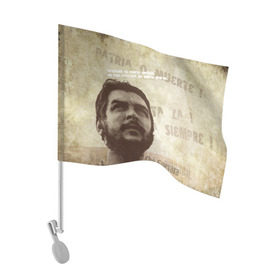 Флаг для автомобиля с принтом Че Гевара в Кировске, 100% полиэстер | Размер: 30*21 см | о.м.с.к. | че | че гевара