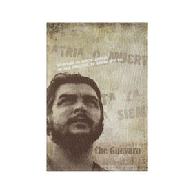 Обложка для паспорта матовая кожа с принтом Че Гевара в Кировске, натуральная матовая кожа | размер 19,3 х 13,7 см; прозрачные пластиковые крепления | о.м.с.к. | че | че гевара