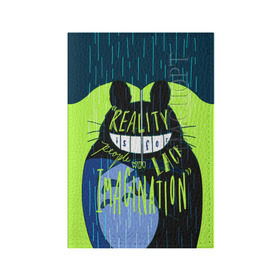 Обложка для паспорта матовая кожа с принтом Totoro - Reality... в Кировске, натуральная матовая кожа | размер 19,3 х 13,7 см; прозрачные пластиковые крепления | Тематика изображения на принте: totoro | миядзаки | тоторо | хаяо