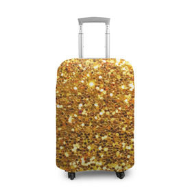 Чехол для чемодана 3D с принтом Золотое мерцание в Кировске, 86% полиэфир, 14% спандекс | двустороннее нанесение принта, прорези для ручек и колес | зеркала | золотая россыпь | золото | золотое | мерцание | свет | яркий