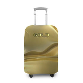 Чехол для чемодана 3D с принтом Gold в Кировске, 86% полиэфир, 14% спандекс | двустороннее нанесение принта, прорези для ручек и колес | gold | золото