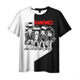 Мужская футболка 3D с принтом Ramones 1 в Кировске, 100% полиэфир | прямой крой, круглый вырез горловины, длина до линии бедер | joey ramone | punk | джоуи рамон | панк | рамонез | рамонес