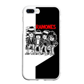 Чехол для iPhone 7Plus/8 Plus матовый с принтом Ramones 1 в Кировске, Силикон | Область печати: задняя сторона чехла, без боковых панелей | Тематика изображения на принте: joey ramone | punk | джоуи рамон | панк | рамонез | рамонес