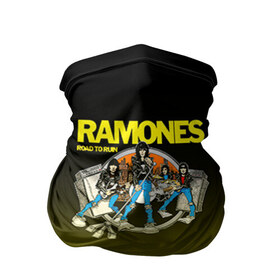 Бандана-труба 3D с принтом Ramones 6 в Кировске, 100% полиэстер, ткань с особыми свойствами — Activecool | плотность 150‒180 г/м2; хорошо тянется, но сохраняет форму | 