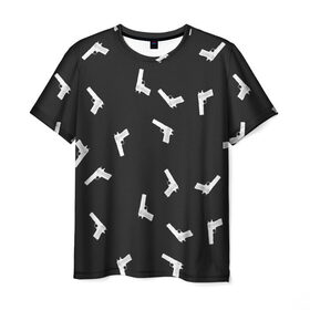 Мужская футболка 3D с принтом Пистолеты в Кировске, 100% полиэфир | прямой крой, круглый вырез горловины, длина до линии бедер | автоматы | мода | оружие | пистолеты | пушки