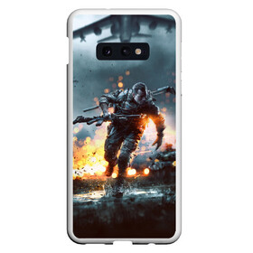 Чехол для Samsung S10E с принтом Battlefield в Кировске, Силикон | Область печати: задняя сторона чехла, без боковых панелей | Тематика изображения на принте: battlefield | батла | батлфилд | игра