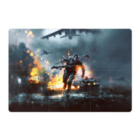 Магнитный плакат 3Х2 с принтом Battlefield в Кировске, Полимерный материал с магнитным слоем | 6 деталей размером 9*9 см | Тематика изображения на принте: battlefield | батла | батлфилд | игра