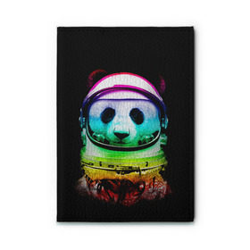 Обложка для автодокументов с принтом Панда космонавт в Кировске, натуральная кожа |  размер 19,9*13 см; внутри 4 больших “конверта” для документов и один маленький отдел — туда идеально встанут права | астронавт | звезды | космонавт | космос | панда | радуга