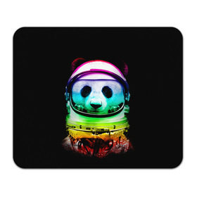 Коврик прямоугольный с принтом Панда космонавт в Кировске, натуральный каучук | размер 230 х 185 мм; запечатка лицевой стороны | Тематика изображения на принте: астронавт | звезды | космонавт | космос | панда | радуга