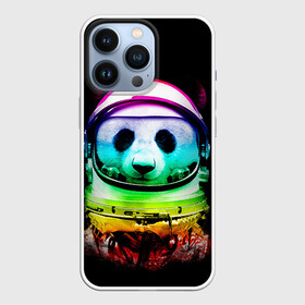 Чехол для iPhone 13 Pro с принтом Панда космонавт в Кировске,  |  | Тематика изображения на принте: астронавт | звезды | космонавт | космос | панда | радуга