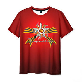 Мужская футболка 3D с принтом Бессмертный полк 2 в Кировске, 100% полиэфир | прямой крой, круглый вырез горловины, длина до линии бедер | 9 мая