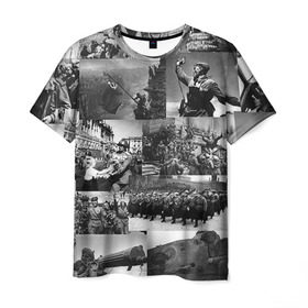 Мужская футболка 3D с принтом Военные фото в Кировске, 100% полиэфир | прямой крой, круглый вырез горловины, длина до линии бедер | 9 мая