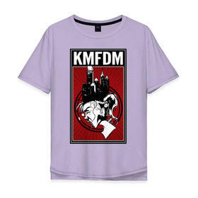 Мужская футболка хлопок Oversize с принтом KMFDM 2013 в Кировске, 100% хлопок | свободный крой, круглый ворот, “спинка” длиннее передней части | industrial | город | крик