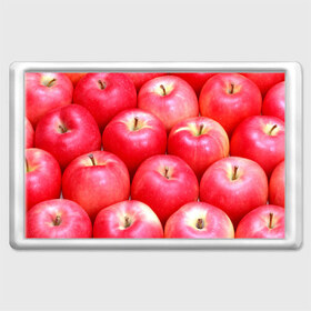 Магнит 45*70 с принтом Яблоки в Кировске, Пластик | Размер: 78*52 мм; Размер печати: 70*45 | красные | плоды | уражай | фрукты | яблоки