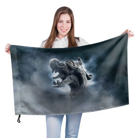 Флаг 3D с принтом Викинги в Кировске, 100% полиэстер | плотность ткани — 95 г/м2, размер — 67 х 109 см. Принт наносится с одной стороны | vikings | викинги