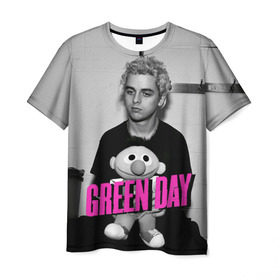 Мужская футболка 3D с принтом Green Day в Кировске, 100% полиэфир | прямой крой, круглый вырез горловины, длина до линии бедер | green day | грин дей | зеленый день