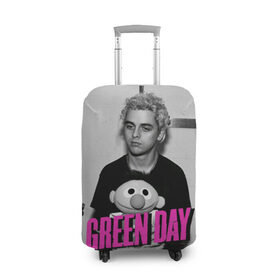 Чехол для чемодана 3D с принтом Green Day в Кировске, 86% полиэфир, 14% спандекс | двустороннее нанесение принта, прорези для ручек и колес | green day | грин дей | зеленый день