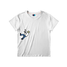 Детская футболка 3D с принтом Скалолаз в Кировске, 100% гипоаллергенный полиэфир | прямой крой, круглый вырез горловины, длина до линии бедер, чуть спущенное плечо, ткань немного тянется | рисунок | скалолаз | человечки