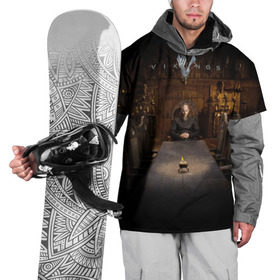 Накидка на куртку 3D с принтом Vikings Рагнар Лодброк в Кировске, 100% полиэстер |  | vikings | викинги | рагнар лодброк